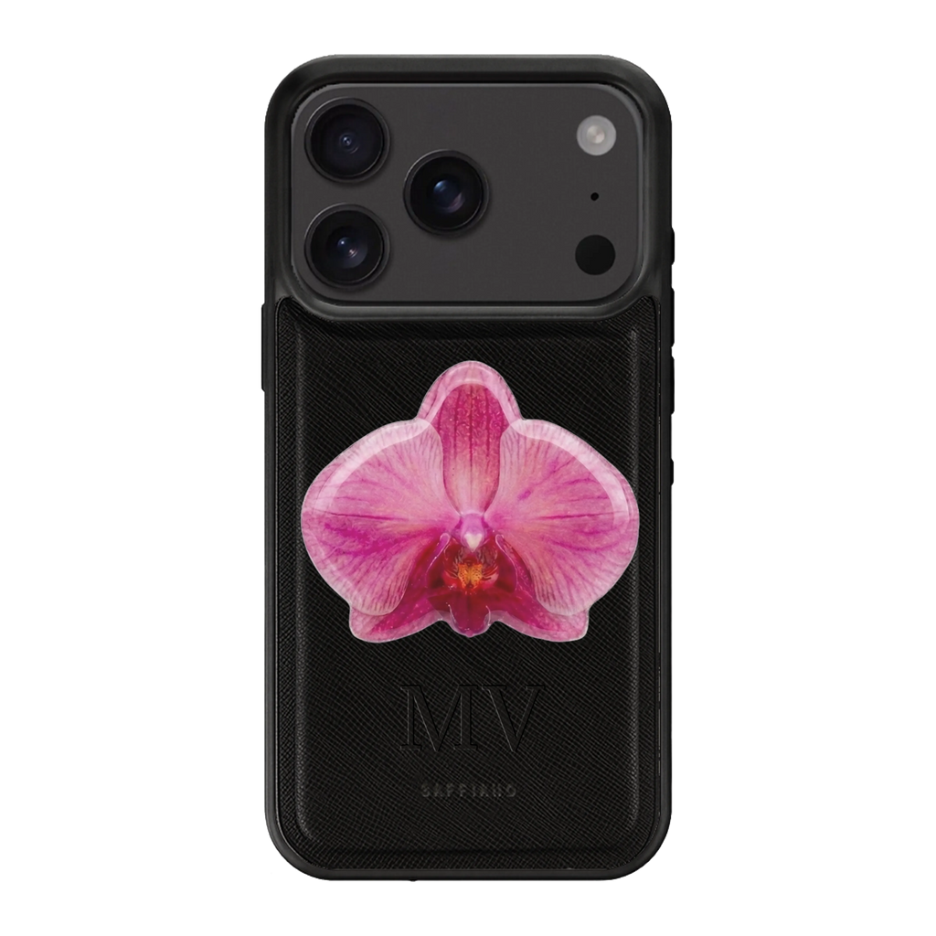 Black Case + Orchid Popsocket
