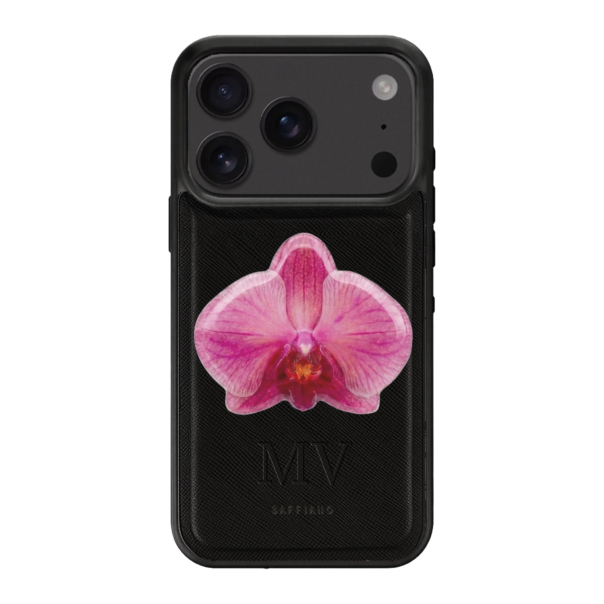 Black Case + Orchid Popsocket